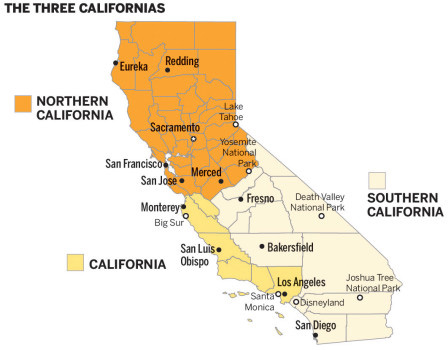Bản đồ các quận của tiểu bang California
