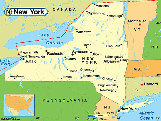 Bản đồ bang New York